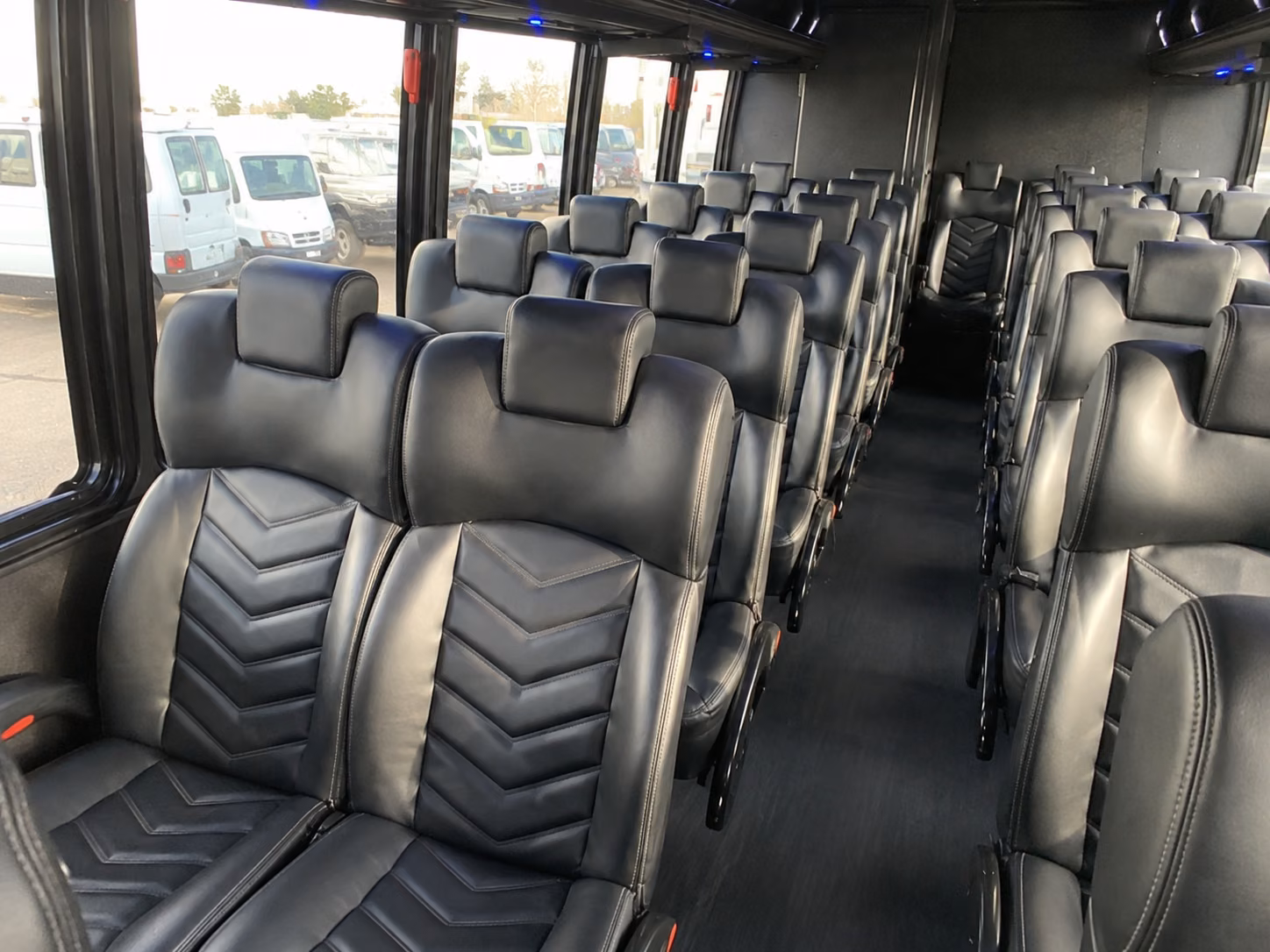 hawthorne 15 passenger minibus interior