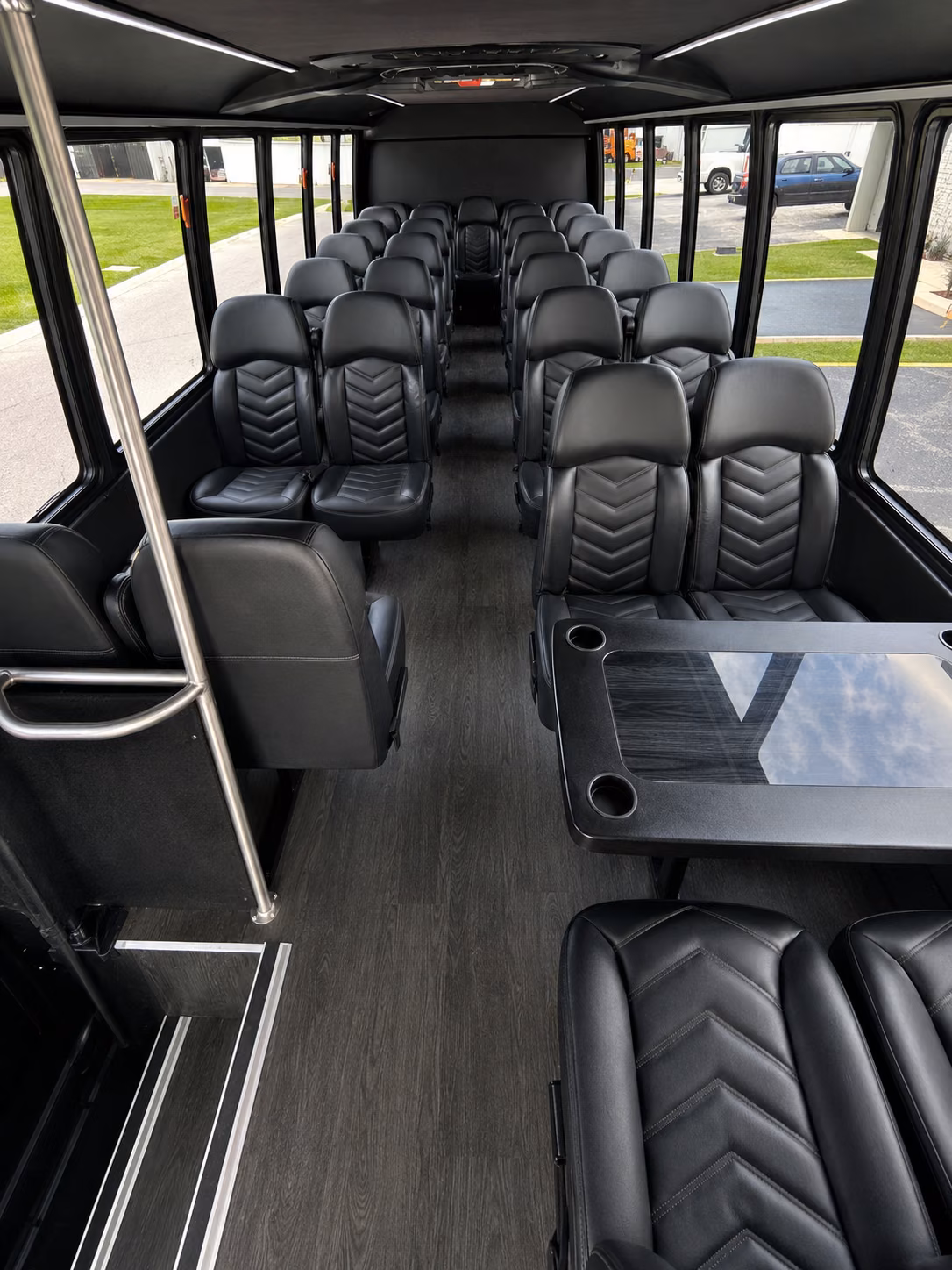 hawthorne 20 passenger minibus inside