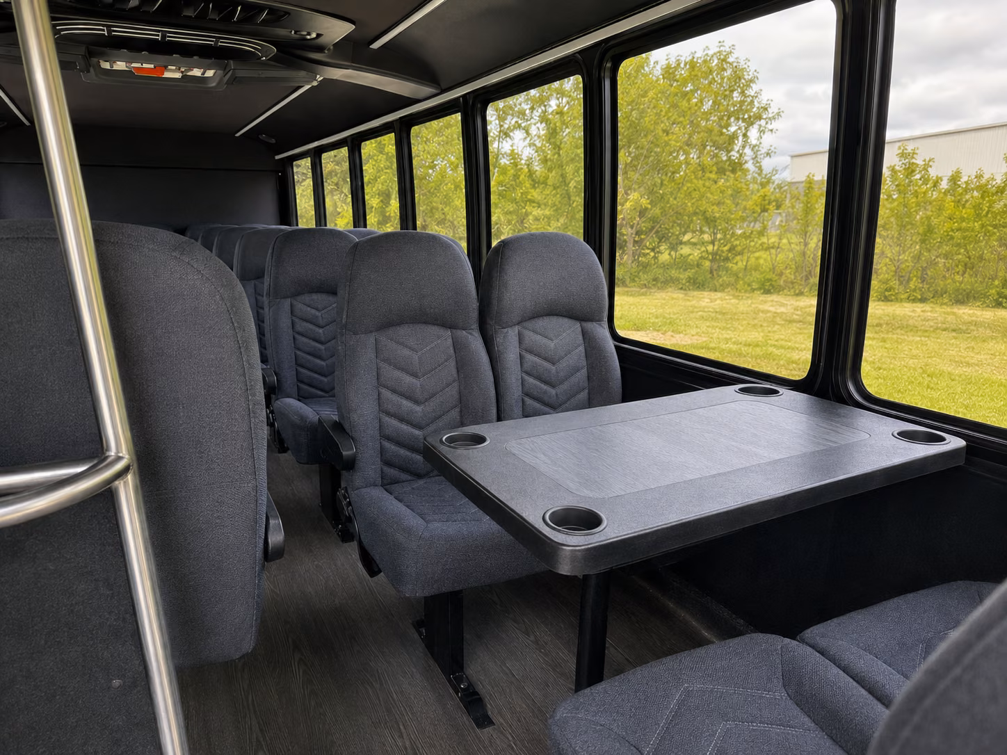 hawthorne 20 passenger minibus interior