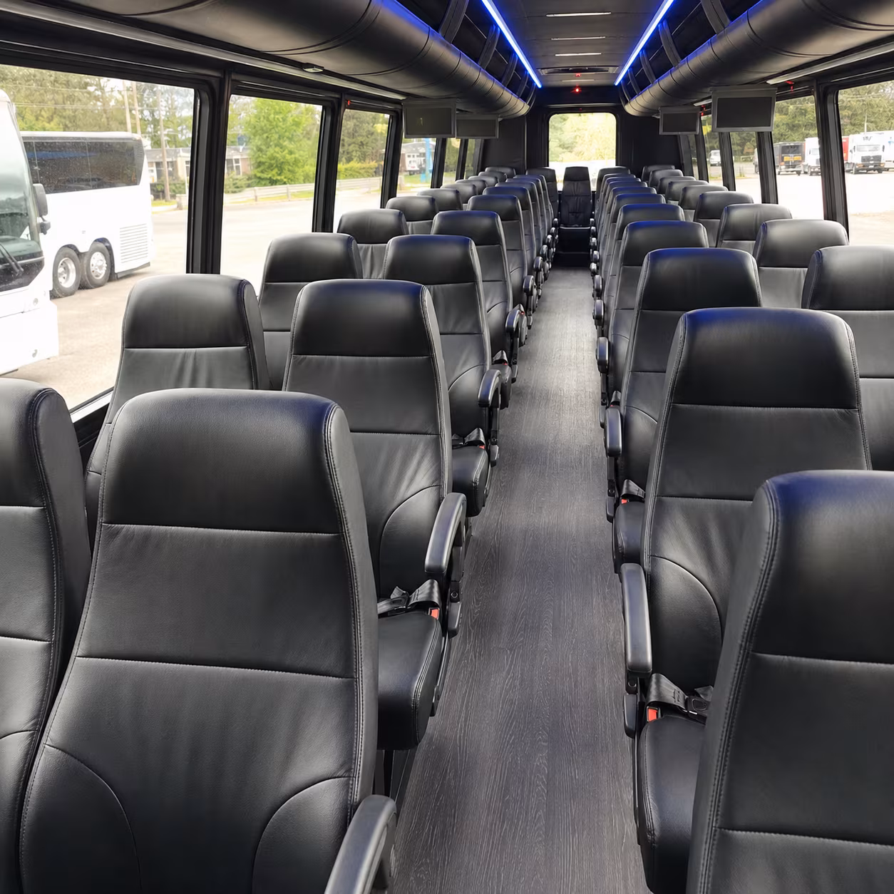 hawthorne 25 passenger minibus interior