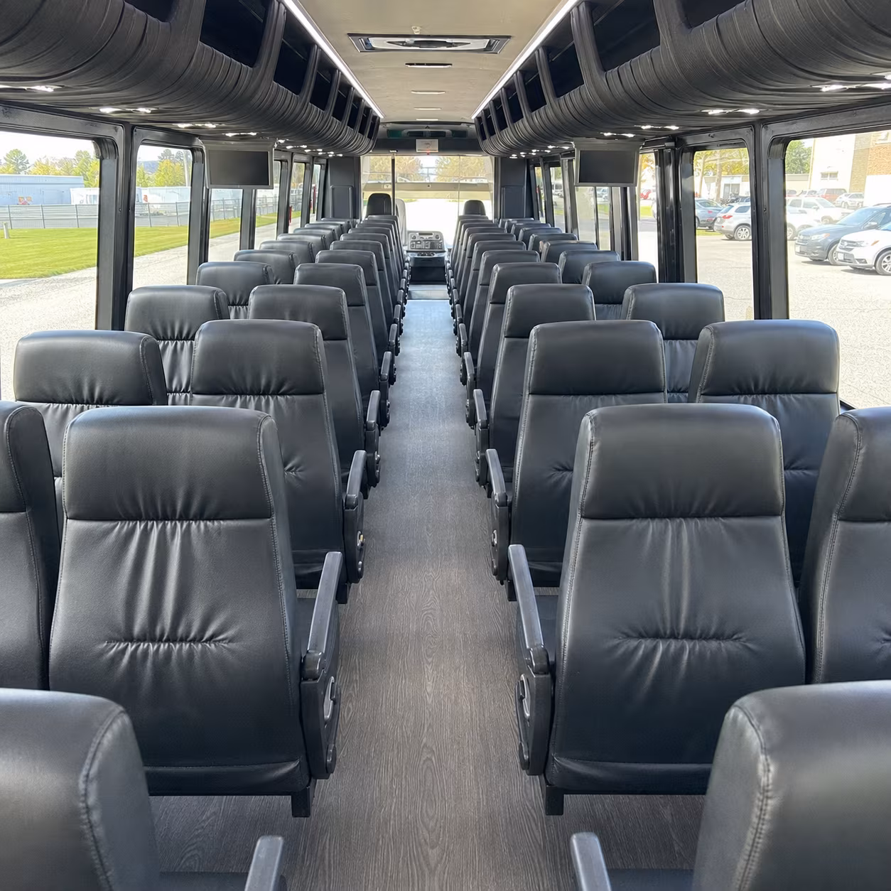 hawthorne 28 passenger minibus inside