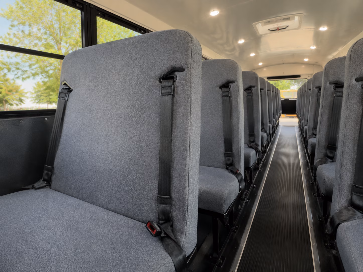 hawthorne school bus inside